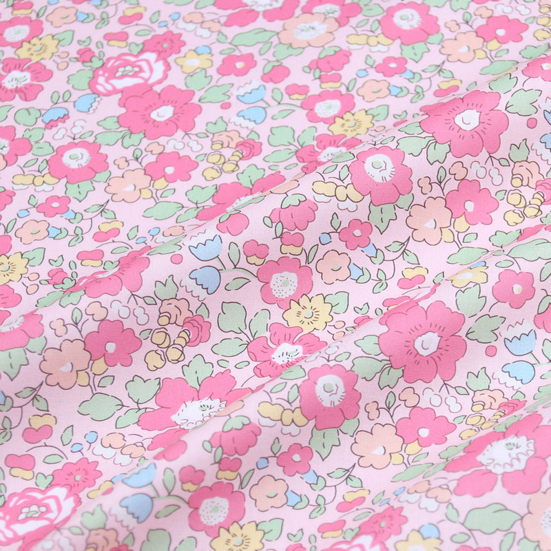 Citrongula blommor betsy ana små blommor tryck liberty tyg london liberty tana lawn bomull specialanpassat tyg för gör-det-själv: Vit