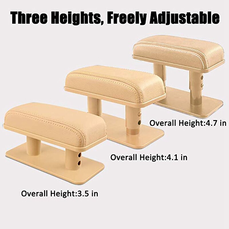 Car Armrest Rest Pads, Universal ​Vehicle Truck Central and Side Adjustable Car Elbow Support Pads Car Armrest Increase Pad