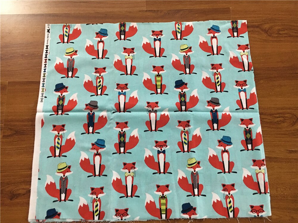 100X105Cm Dier Vos Katoen Stof Bedrukte Stoffen Patchwork Materiaal