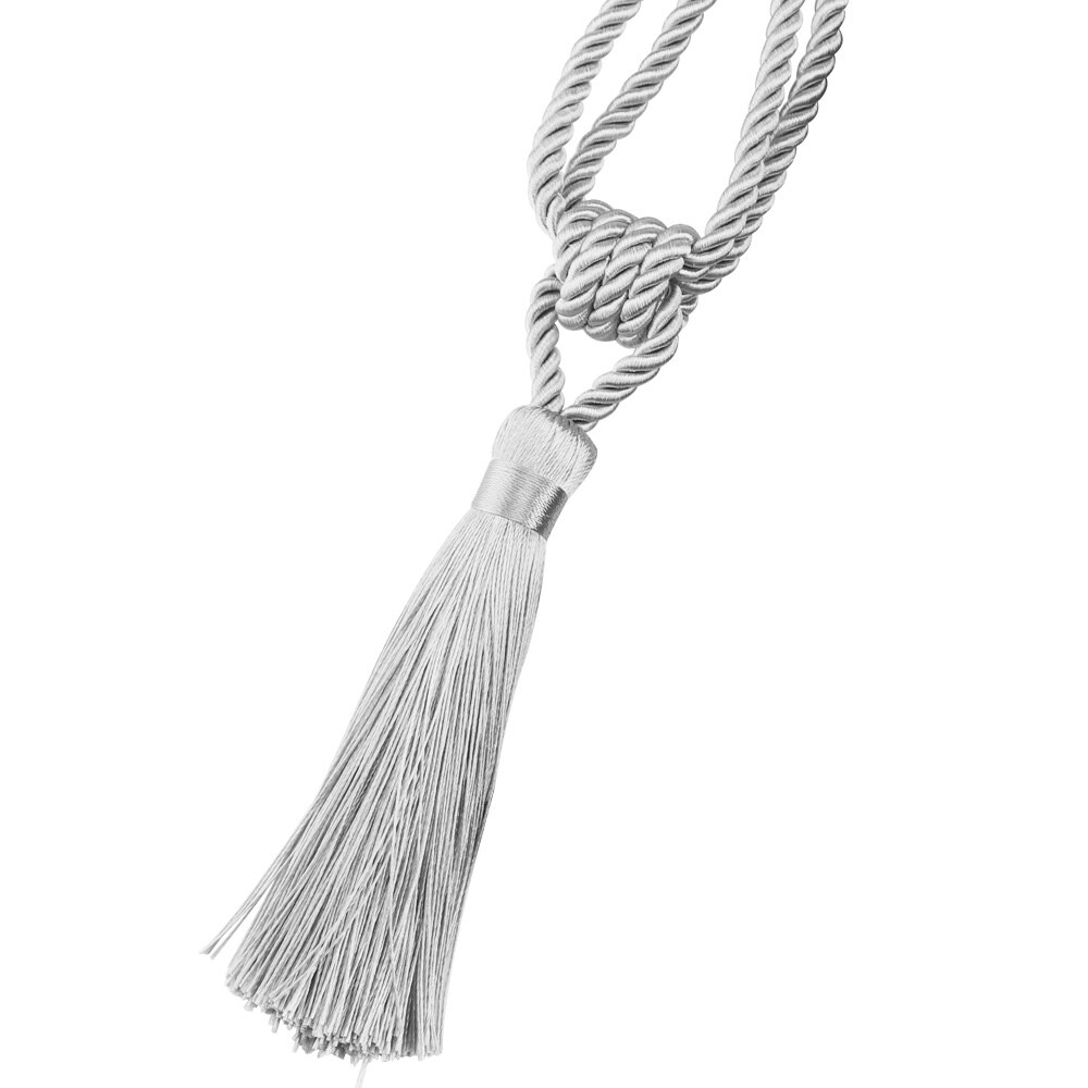 2 Stuks Gordijn Tiebacks Kwastje Gordijn Clips Touw Vastzetmogelijkheden Terugloopsper Woonaccessoires Decoratieve: Silver