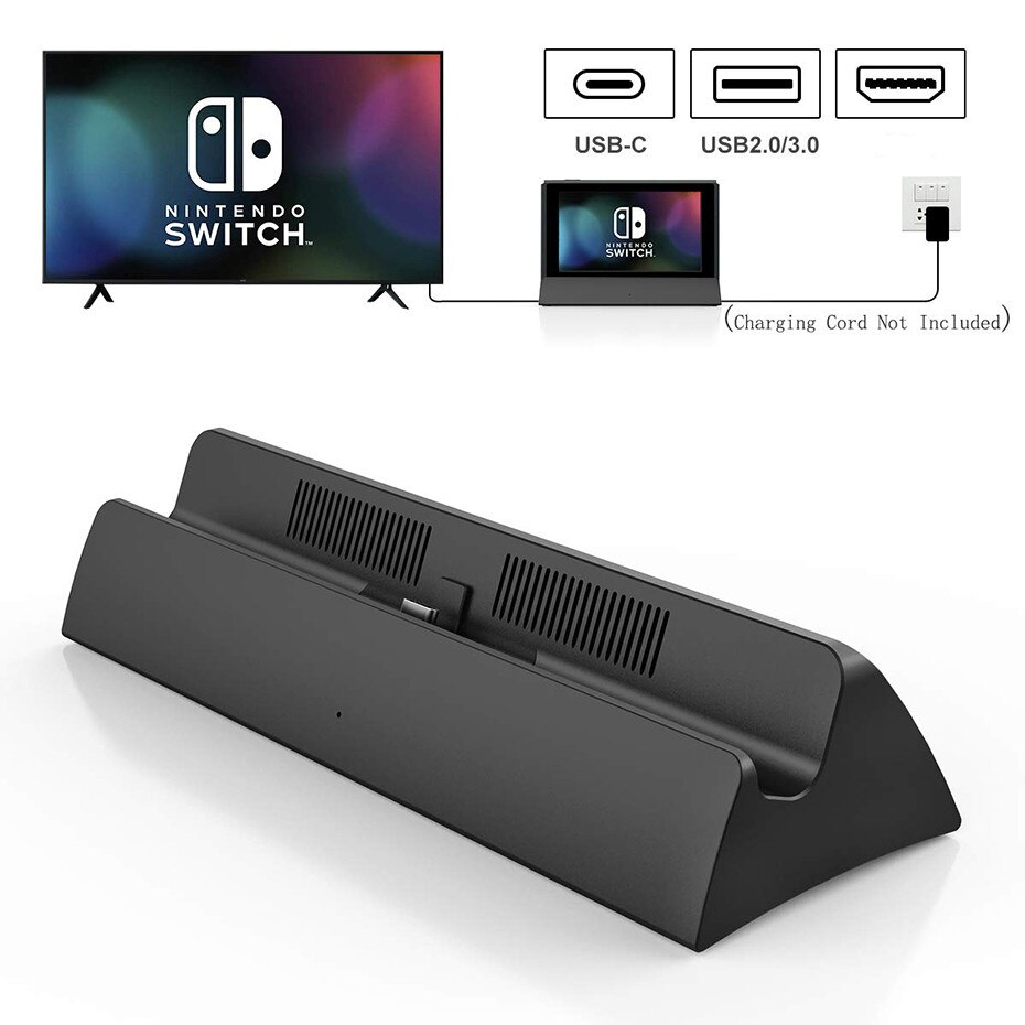 Vogek for Switch Charging Dock Station Type-c to HDMI-compatible Video Adapter Conversion Charger Stand for Nintend Switch Host