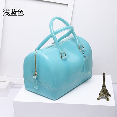 Estate Dolce Della Caramella Della Gelatina Del Silicone Borse Della Borsa Delle Donne Casual Tote Borse Delle Signore di Spalla Crossbody Borse Da Spiaggia Ragazze di Sesso Femminile Bolsos: Cielo Blu