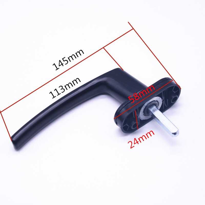 Inside Open Linkage Lever Plastic Steel Window Lock Black Handle