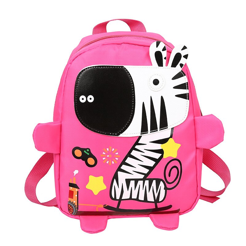 Cartoon Nylon Children Backpacks Toddler Kindergarten Schoolbag Kids Backpack Zebra Children School Bags Girl Boy Backpacks: Pink