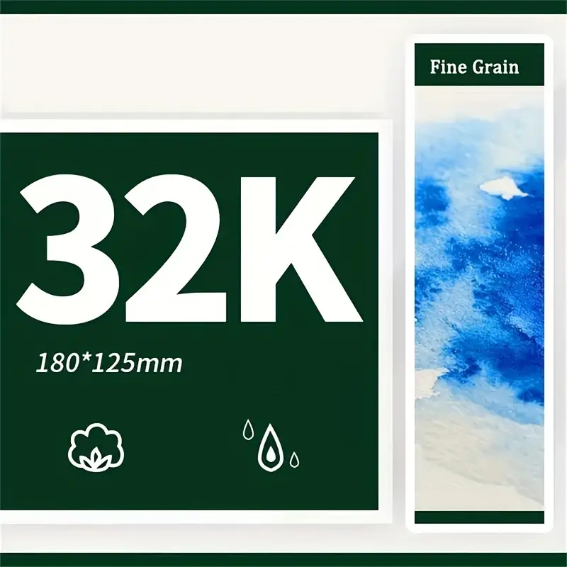 20 vellen 32K aquarelpapier 100% katoen 4,9 x 7 inch aquarelpapier getextureerde oppervlakte aquarel, zuurvrij: MULTI