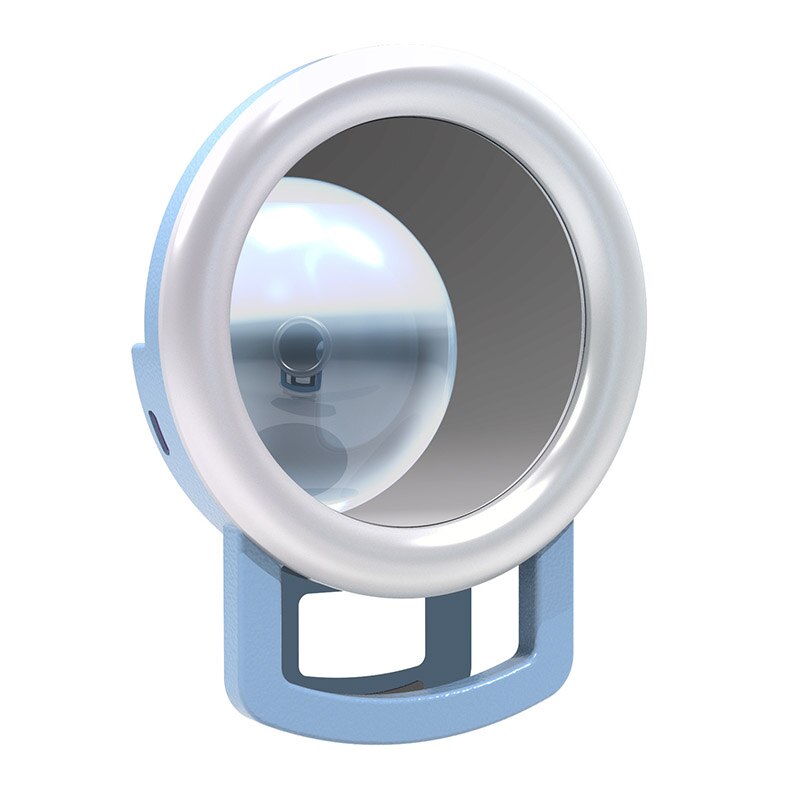 Specchio per trucco a Clip luce di riempimento bellezza ricaricabile telefono cellulare LED Selfie Ring Light cerchio portatile fotografia Clip Light: blue