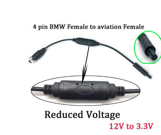 Car Video Cable RCA-4PIN For Car Rear View Camera Connect For Car Monitor DVD: black