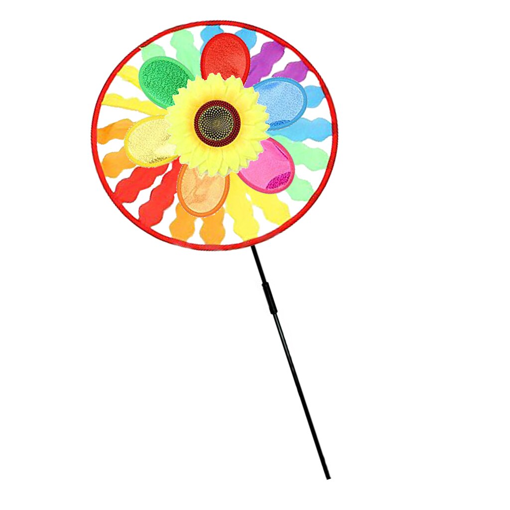 Plastic Rainbow Pinwheel, Party Pinwheels DIY Lawn Windmill Set for Toy Garden Party Lawn DecoR