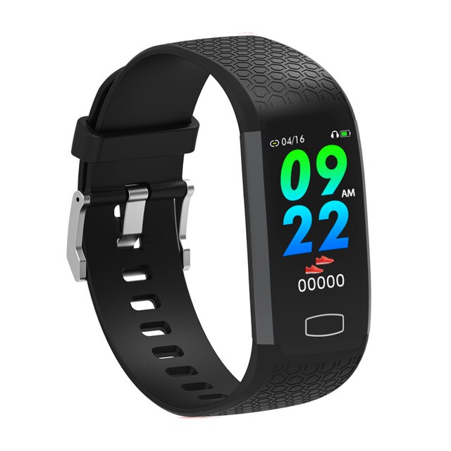 Onemix smart watch herre pulsmåler blodtryk fitness armbånd smart kvinde sportsur ios android counter: Sort