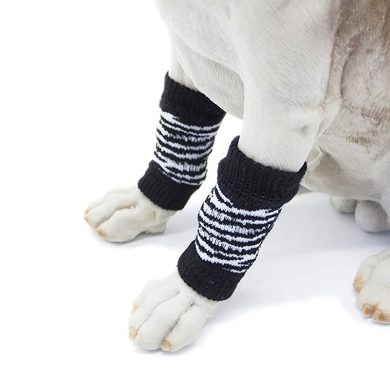 4 sztuk Pet anti-brudne legginsy Knee Dog booties skarpetki Teddy nogi skarpety zimowe ciepłe nogi Protector psy kot Puppy skarpetki pokrywy rękaw