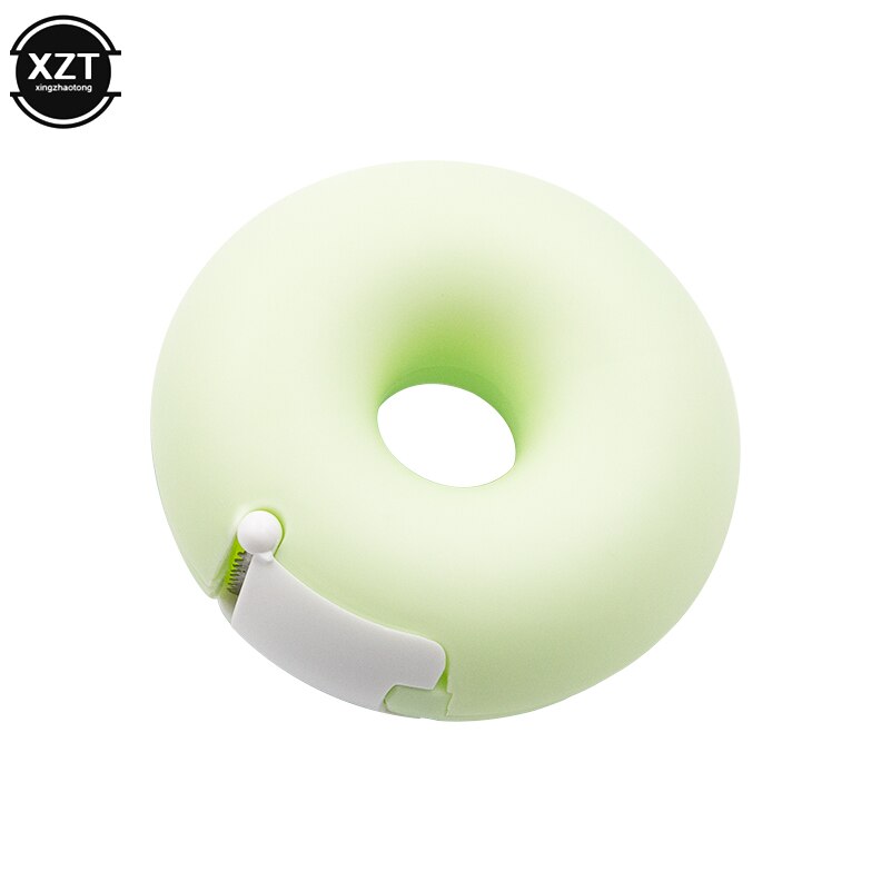 Candy Color Masking Tape Cutter of Love Heart/Donut Shape Washi Tape Cutter Office Tape Dispenser School Supply: Light Grey