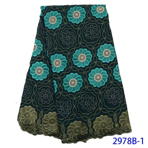 Nigeria lace fabric lace cotton lace African nigerian laces for women dresses KS2978B-1: 2978B- 1
