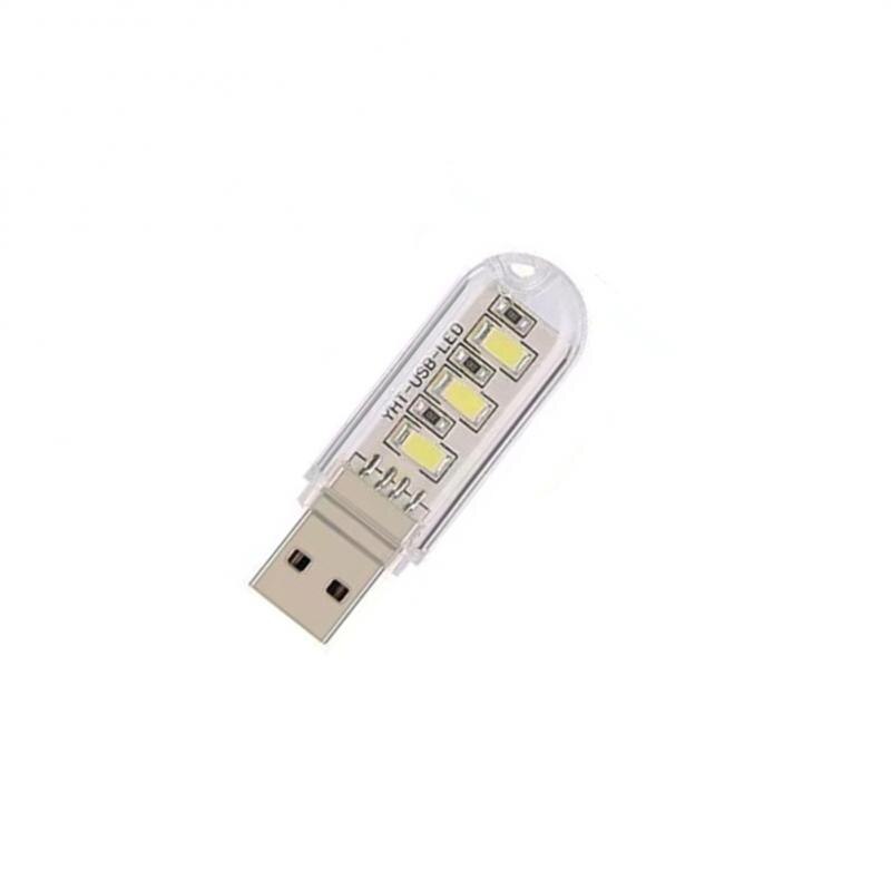 Big USB Plug Lamp Portable LED Light Mini Night Light Small Round Light Computer Power Bank Light Small Round Light: D-White Light