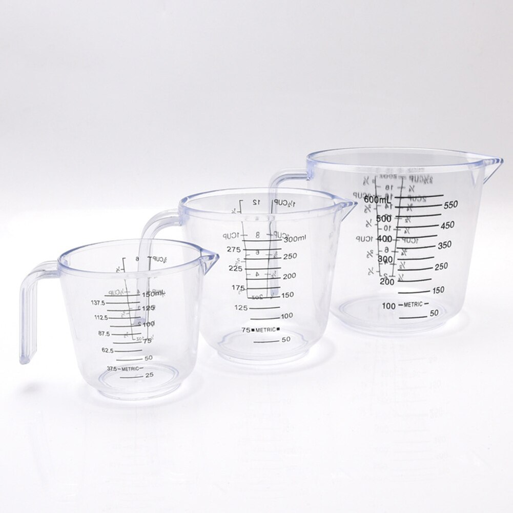 150/300/600ml Plastic Measuring Cups with Handle Water Milk Egg Scale Clear Scale Transparent Mug Pour Spout Measuring Cup Mug