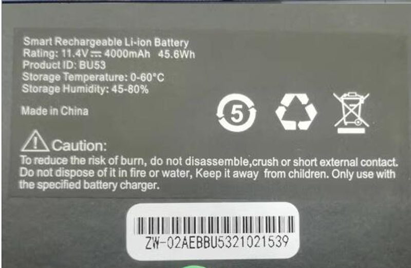 Batteria per computer portatile CP BU53 11.4V/45.6wh/4000mAh per Byone 53B BU53 Feedme F5 F6 F7 F8 F9 pro serie CT153 9 cavi/11 cavi