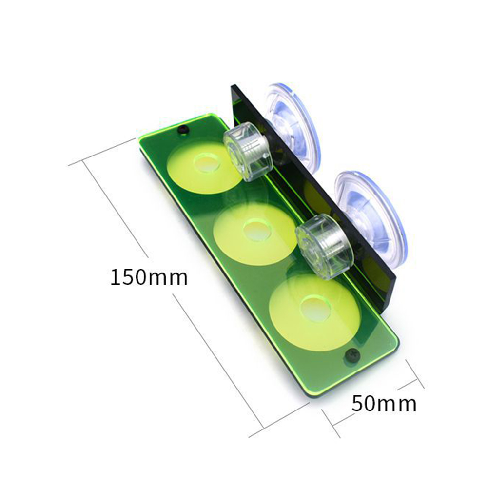 Fish Tank Fluorescence Coral Frag Rack SPS Acrylic Marine Aquarium Reef Suction Cup Bracket Mount Tool Water Plant Stand: triple Green