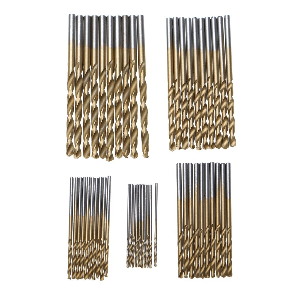50/99pcs Titanium HSS Drill Bits Coated Stainless Steel HSS High Speed Drill Bit Set For Electrical Drill Tools