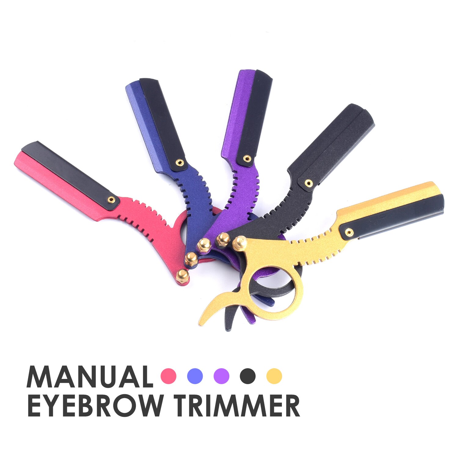 Multi-function Barber Beard Straight Edge Razor with 10 Knife Blades Eyebrow Trimming Blades Replaceable Beard Shaving Tools