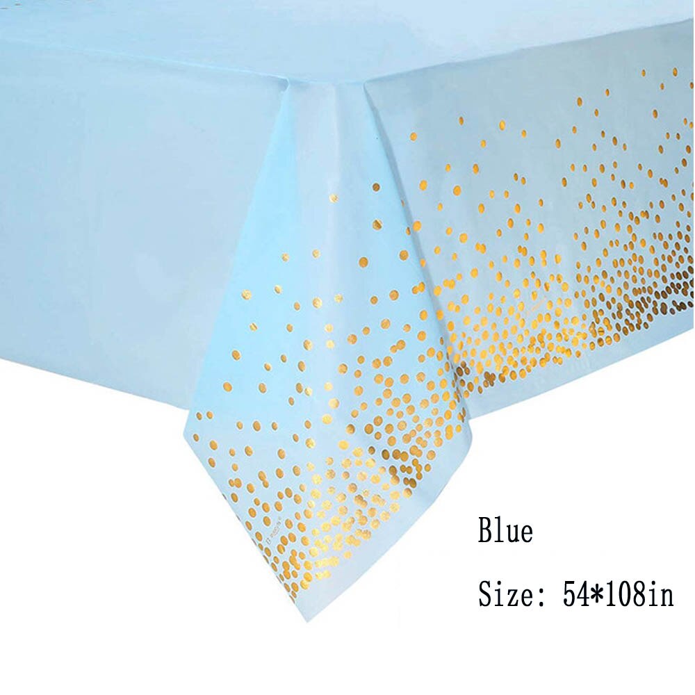 Gelukkige Verjaardag Feestartikelen 54X108 In Roze Stip Confetti Tafelkleed Wegwerp Tafel Cover Bruiloft Decoratie: Blue