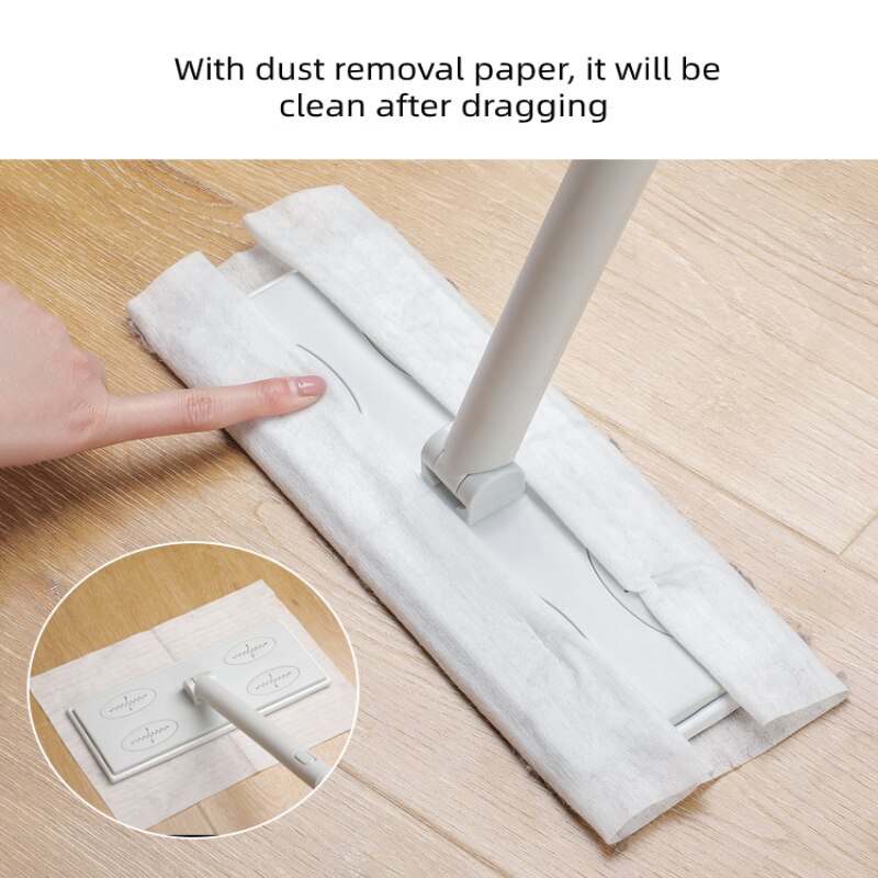 Electrostatic Dust Collector Mop Disposable Vacuum Paper Floor Wipes Thread Flat Mop Home Cleaning Tool For Home U3