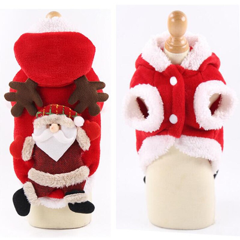 Manteau de noël chien noël chiot | Noël, rennes à capuche, Costume de chiens roupa cachorro pour Bichon chat XS S M L XL XXL