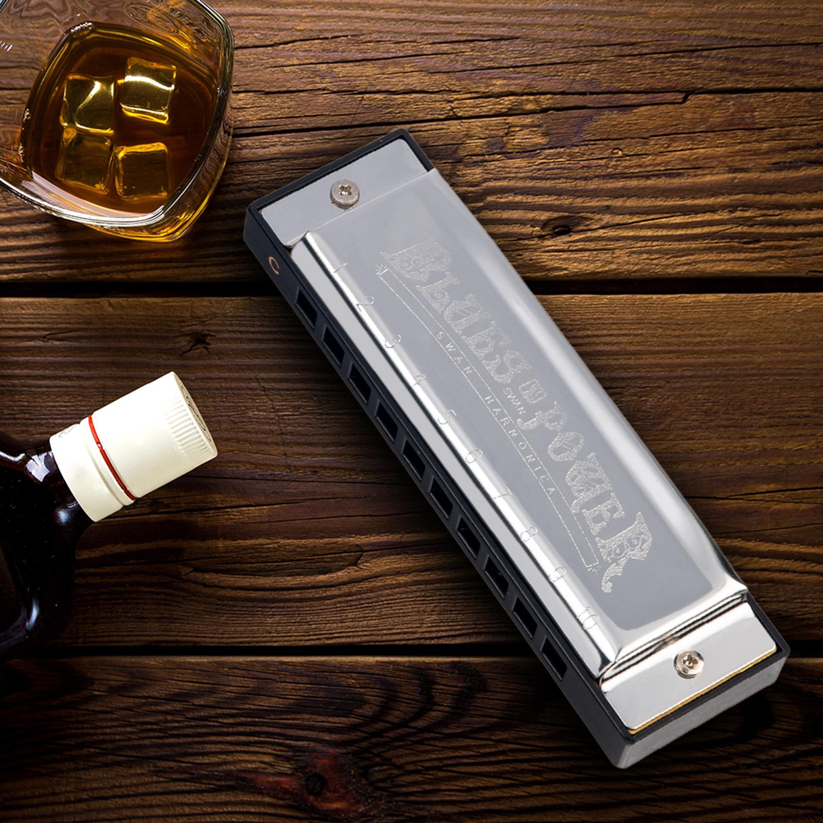 East top Blues mondharmonica, 10 gaten, C-sleutel, beginnersharmonica voor kinderen, kinderen, volwassenen en studenten East top Blues mondharmonica, 10 gaten, C-sleutel, beginnersharmonica voor kinderen, kinderen, volwassenen en studenten