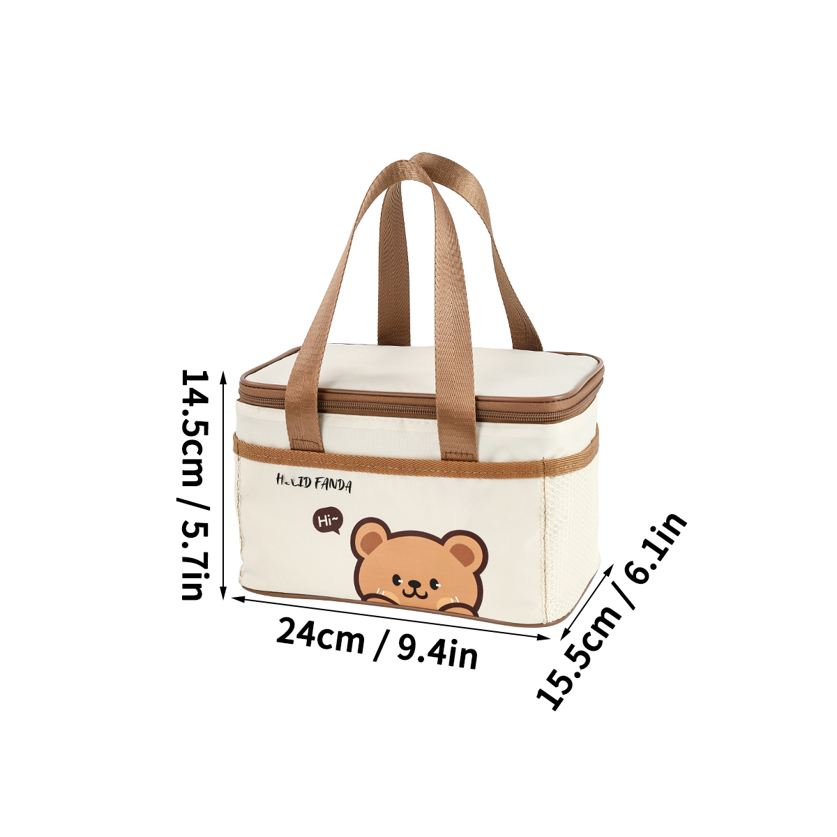 WORTHBUY Portable Insulated Lunch Bag Large Capacity Waterproof Cooler Bag Camping Picnic Bento Bag Thermal Food Storage Bags: Silver