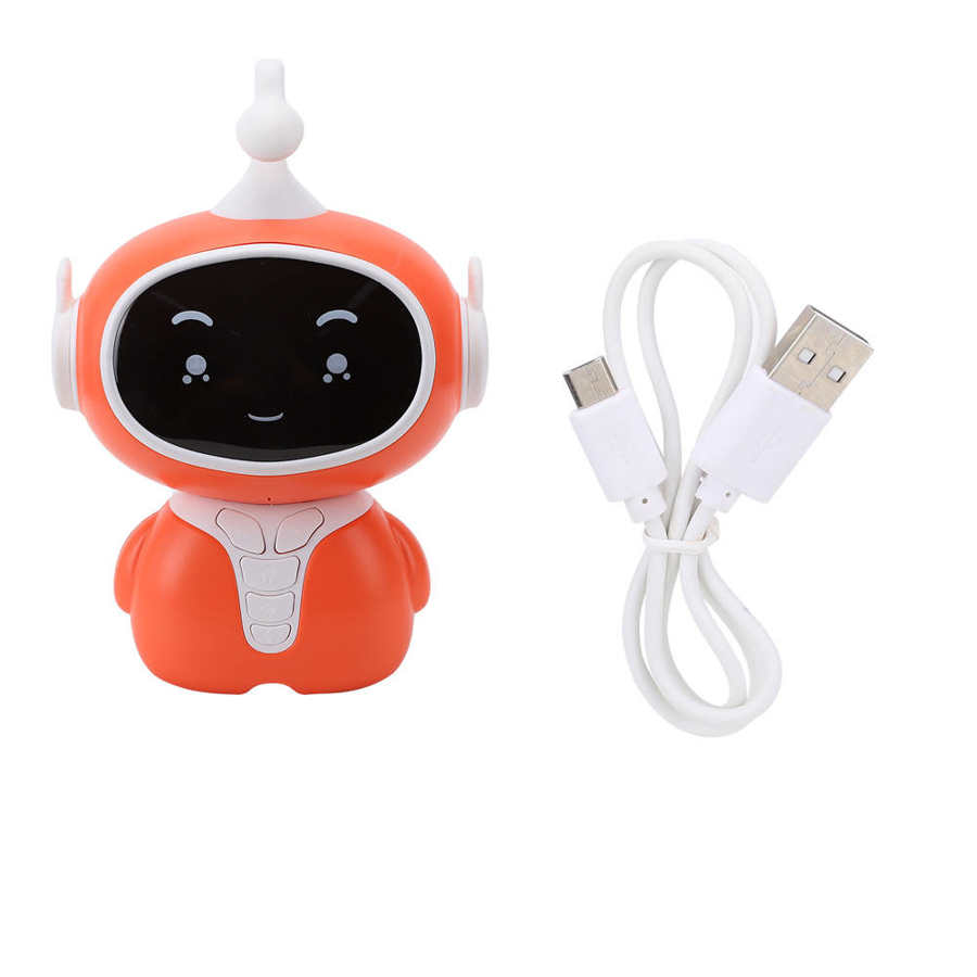 Intelligent Voice WIFI Early Education Robot Toys Xmas C: Coral Orange