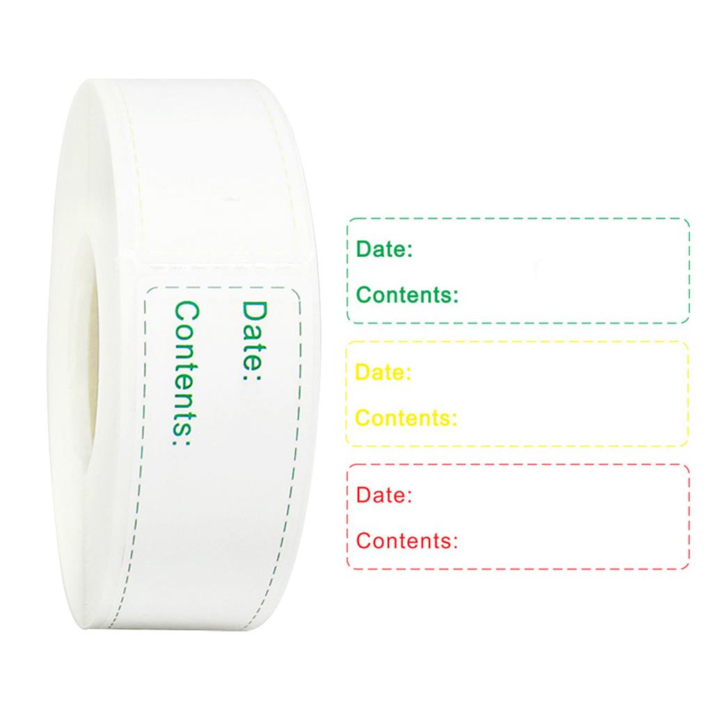 150pcs/roll Kitchen Sticker Refrigerator Freezer Food Storage Date Content Label Kitchen Food Storage Sticker: 3 Colors