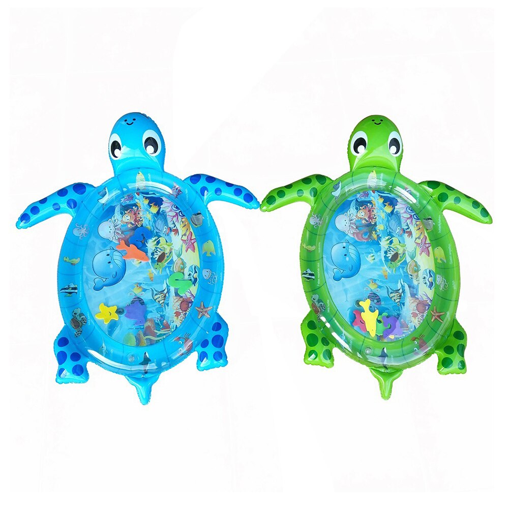 Sea Turtle Toddler Inflatable Ice Water Patted Mat Baby PVC Tummy Time Cushion Activity Center Playmat Pad