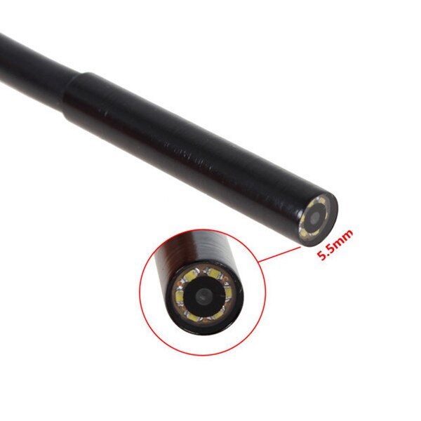 5.5mm lentille Mirco USB OTG Endoscope caméra d'inspection 1M/2M/5M étanche serpent tuyau Android Endoscope caméra HR
