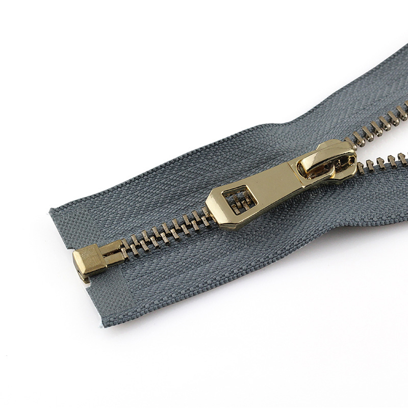5# 55/65/75cm Open-End Auto Lock Metal Zipper Diy Handcraft For Clothing Pocket Garment Shoes Bags Sewing Accessori: DULL / Option1