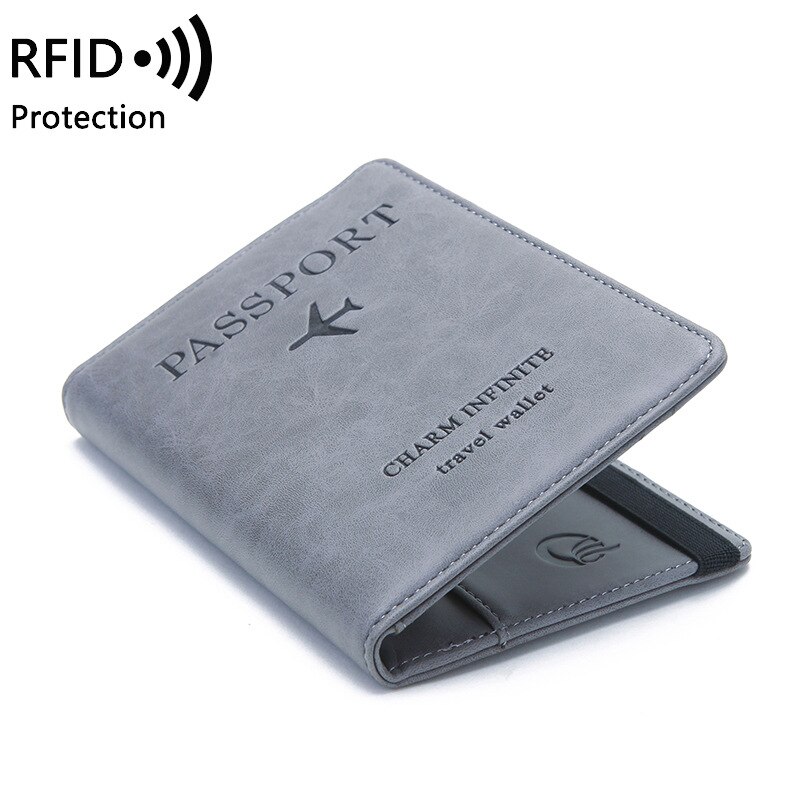 8 farben RFID Reisepass Abdeckung Brieftasche unisex Geschäft Multifunktions Kreditkarte Geldbörse Organizer fallen Mit Elastische Band