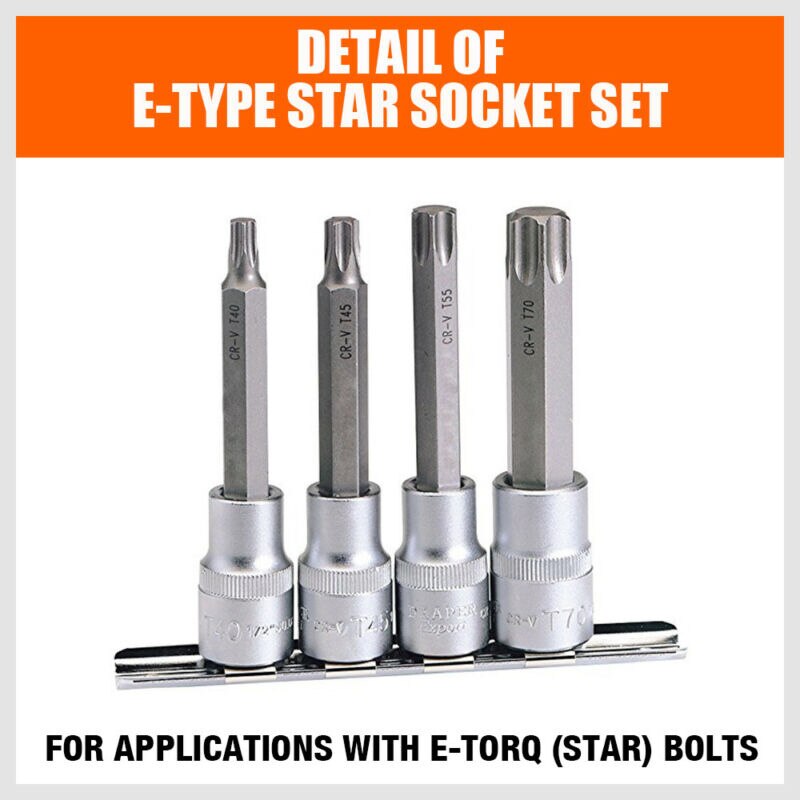 11Pcs Drill Socket External Automotive Female Trox Hand Tools With Rail