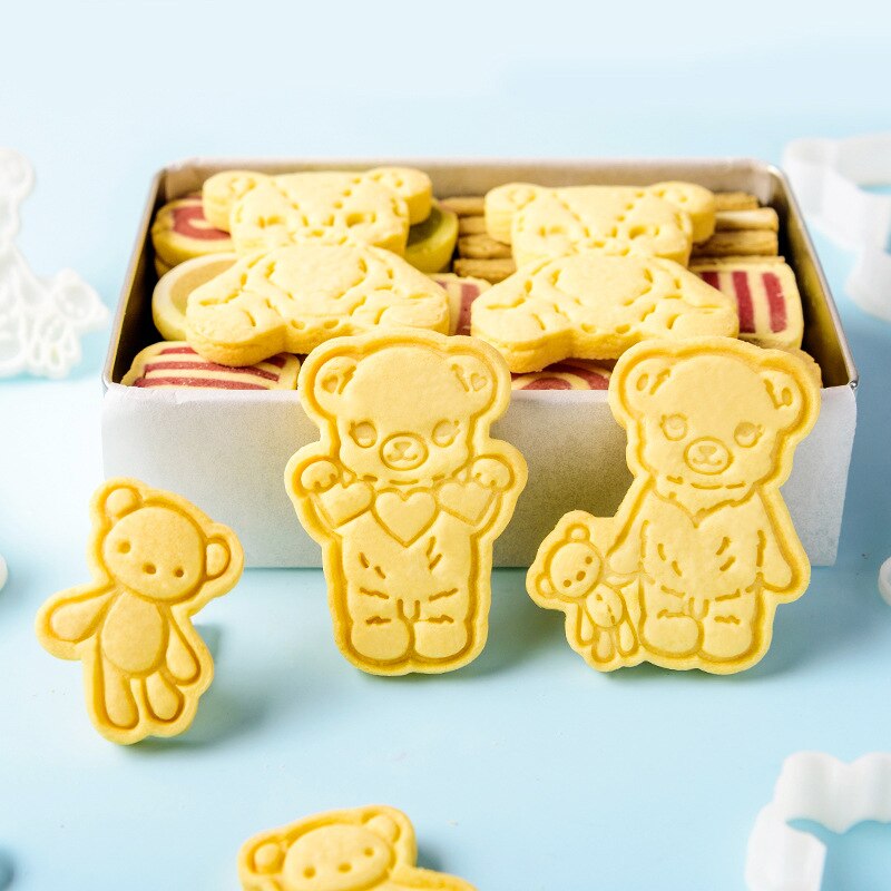 Diy Beer Cookie Cutter Baby Verjaardag Cake Cookie Fondant Stempel Wieg Cake Embosser Stempel Cake Decor Gereedschap Voor Baby Shower