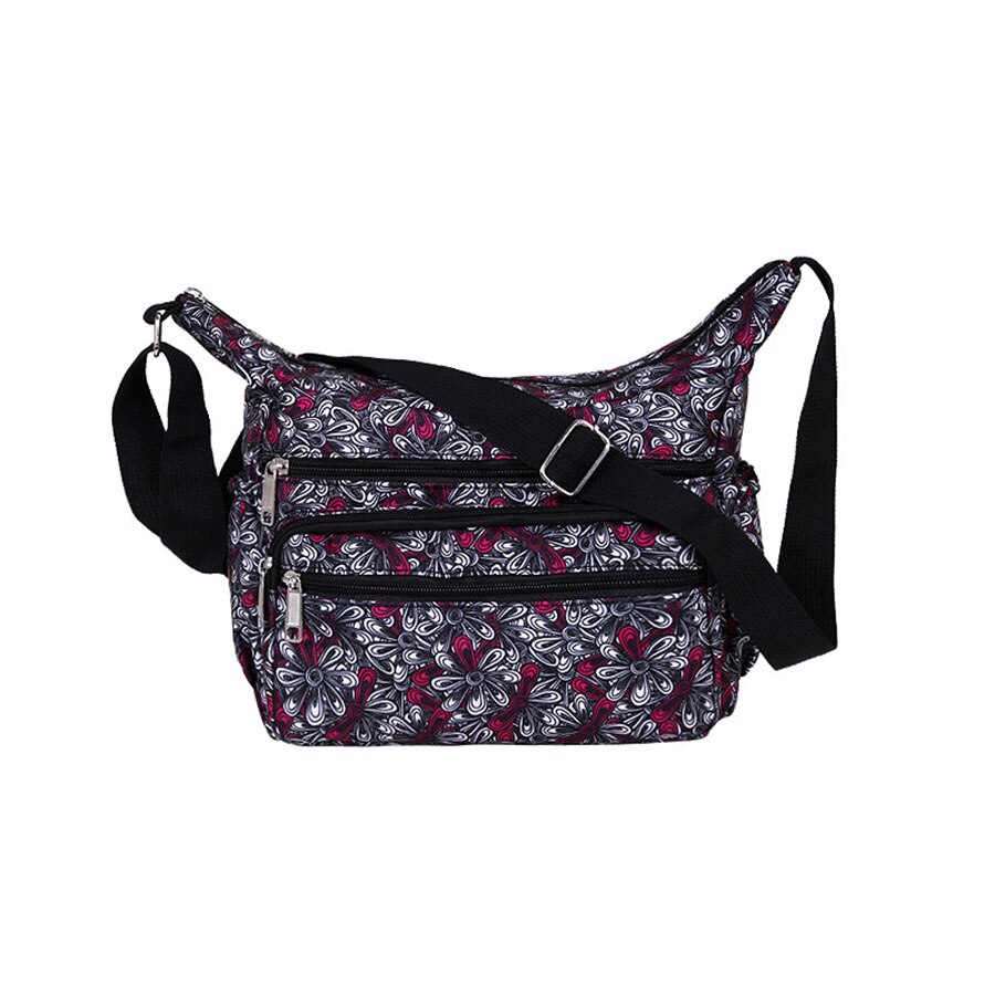 Mara's Droom Vrouwen Messenger Bags Vrouwen Waterdichte Nylon Handtas Vrouwelijke Schoudertas Dames Crossbody Messenger Bags Bolsa: A Purple Flower