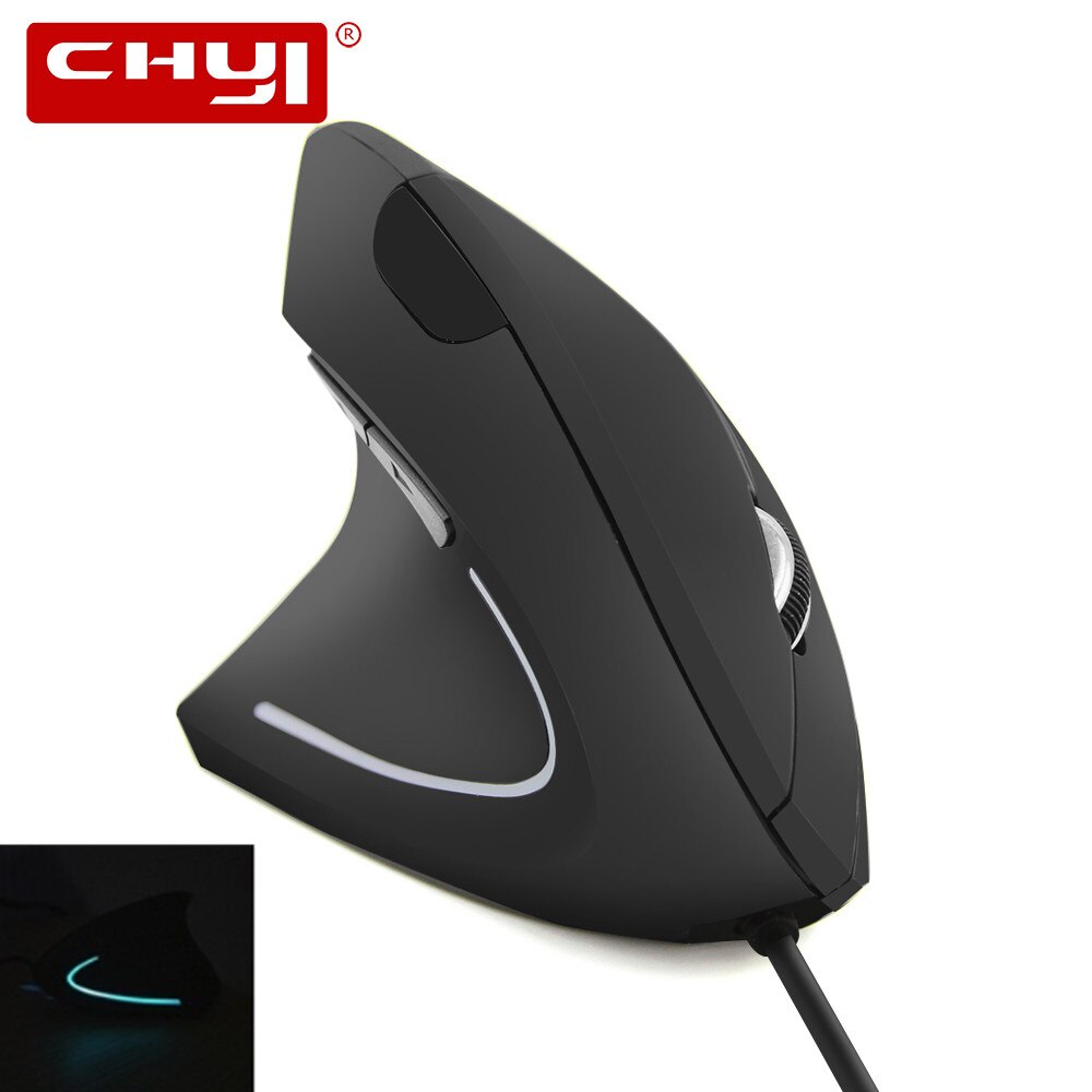 USB Ergonomic Vertical 3200 DPI Left Hand Wired Optical Mouse With Pad For Laptop PC Game