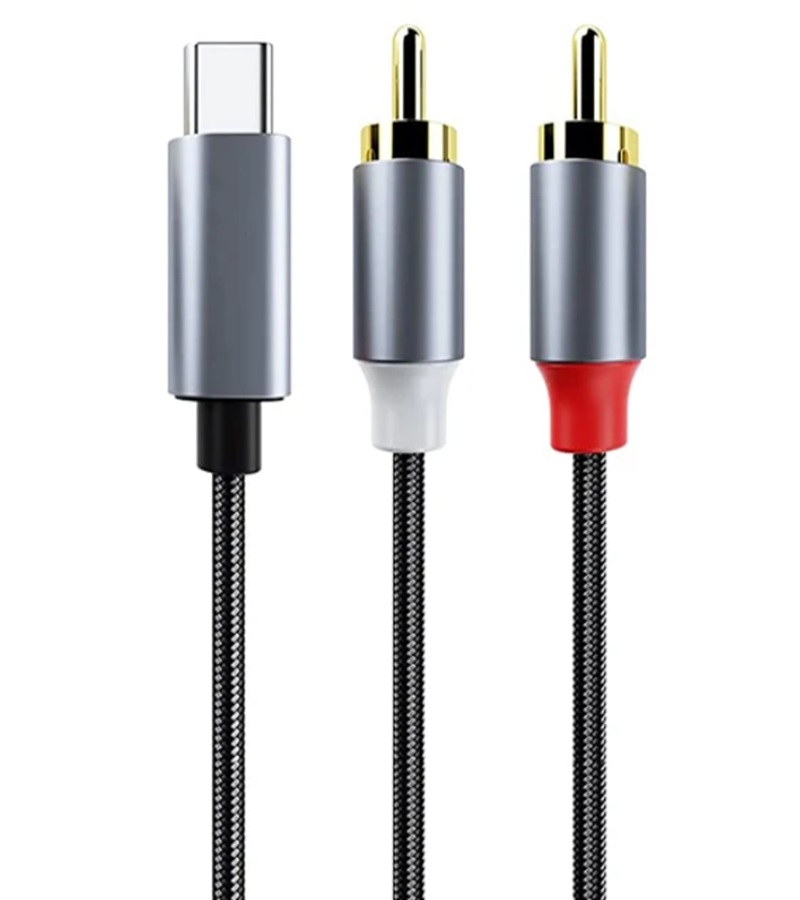 Cable de Audio USB C a 2 RCA de 10m y 5m, conector Jack de 3,5mm tipo C a 2 RCA Aux, Cable adaptador de Audio, cable divisor para TV Box, altavoz de tv apple