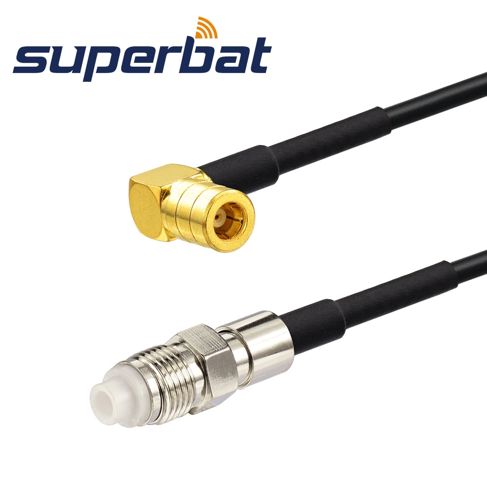 Superbat Dab/Dab + Auto Radio Smb Connector Antenne Fme Stekker Naar Smb Vrouwelijke Jack Haakse Kabel voor Sony Dab