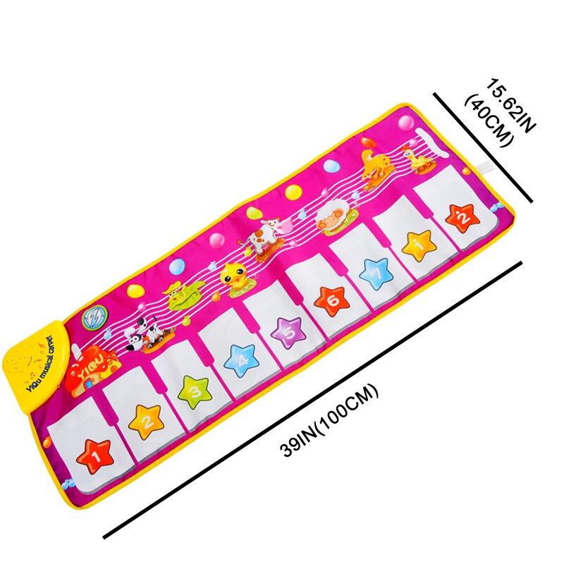 Muzikale Speelmat Met Animal Voice Baby Piano Spelen Tapijt Muziek Game Instrument Vroege Educatief Speelgoed Voor Kinderen: style 1