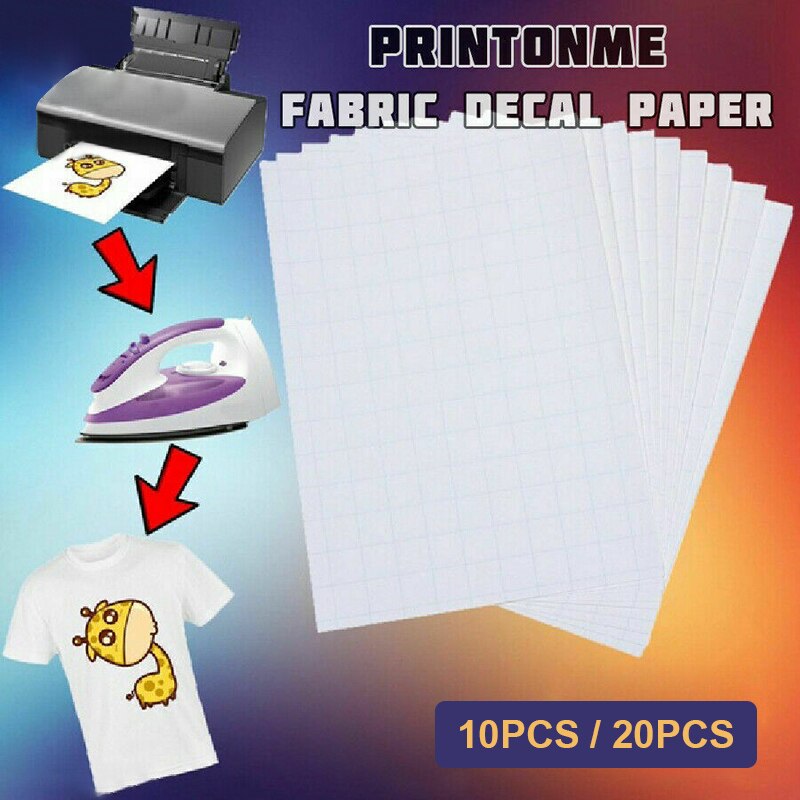10/20pcs Fabric Transfer Decal Paper Heat Transfer for T-shirt Light Color Clothing NC99
