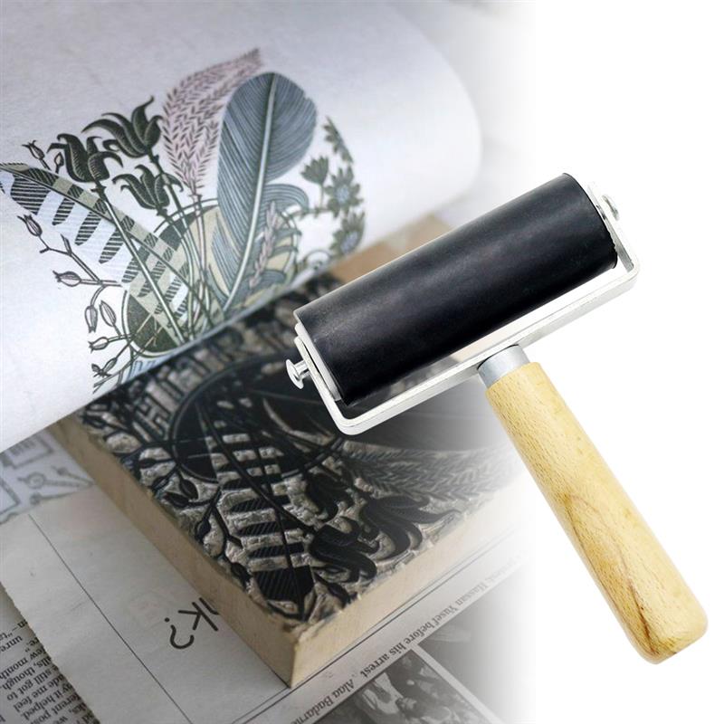 3.5Cm Graveren Roller Roller Klei Rubber Roller Keramische Deegroller Modeling Tool Professionele Rubber Roller Art Stempelen Tool