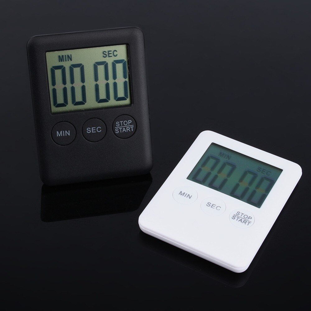 LCD Digital Kitchen Timer Loud Alarm Cooking Timer Alarm with Magnet Square Large Electronic Timers Cooking Tools 99 Minutes