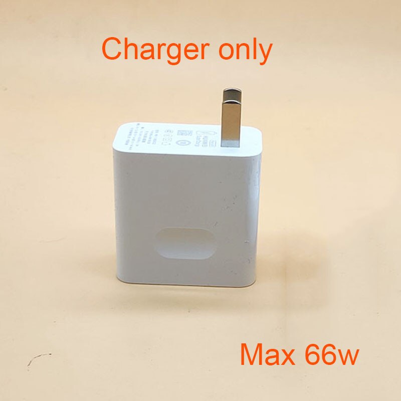 Original HUAWEI Charger 66W Fast charge adapter SuperCharge USB 6A Type C Cable For p50 p40 Mate 40 pro honor 50 nova 9 magic 3: Charger Only