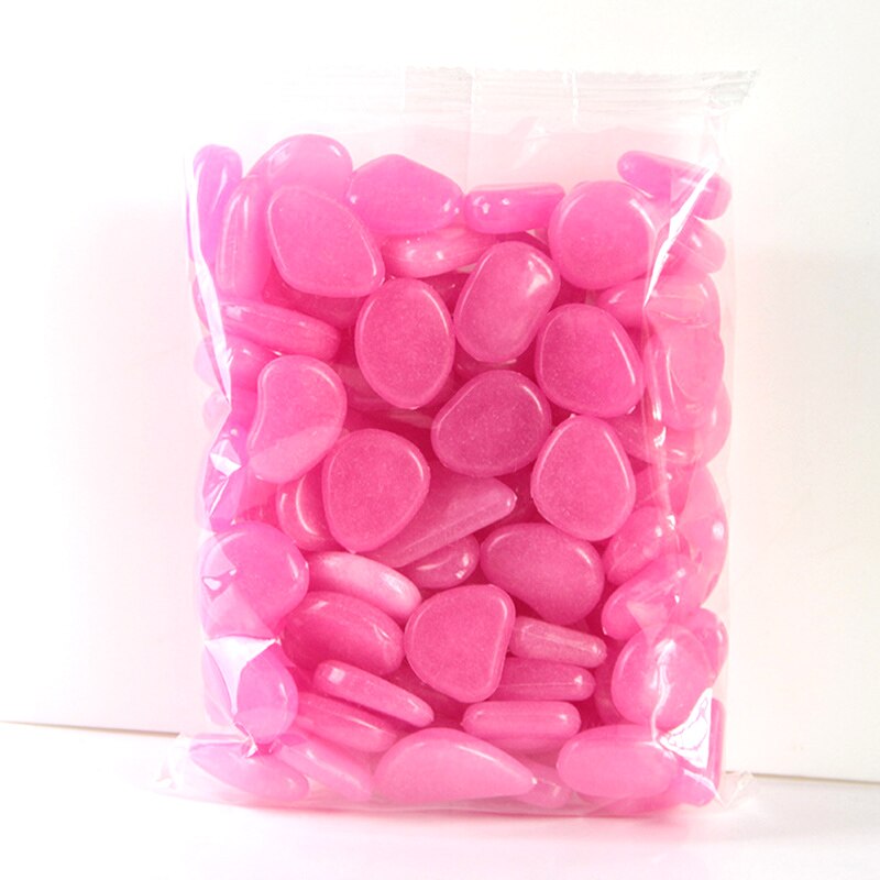 50Pcs/Set Aquarium Decoration Glow In The Dark Stone Fish Tank Accessories Artificial Luminous Pebbles Stone Walkway Decor