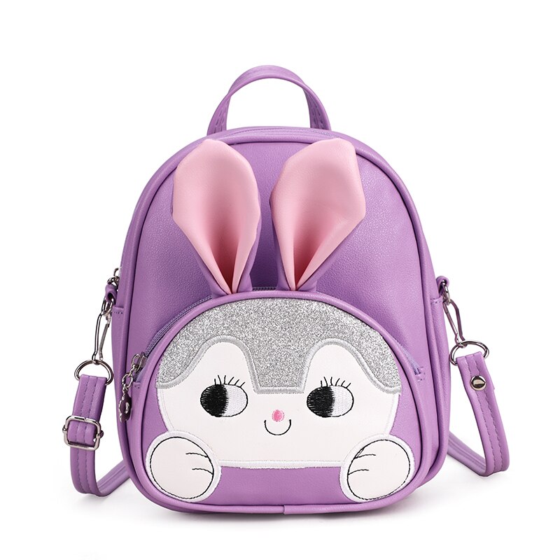 Enfant en bas âge sac à dos fille étudiant sac à dos enfants enfants dessin animé 3D lapin cartable Mini décontracté sacs d'école: purple