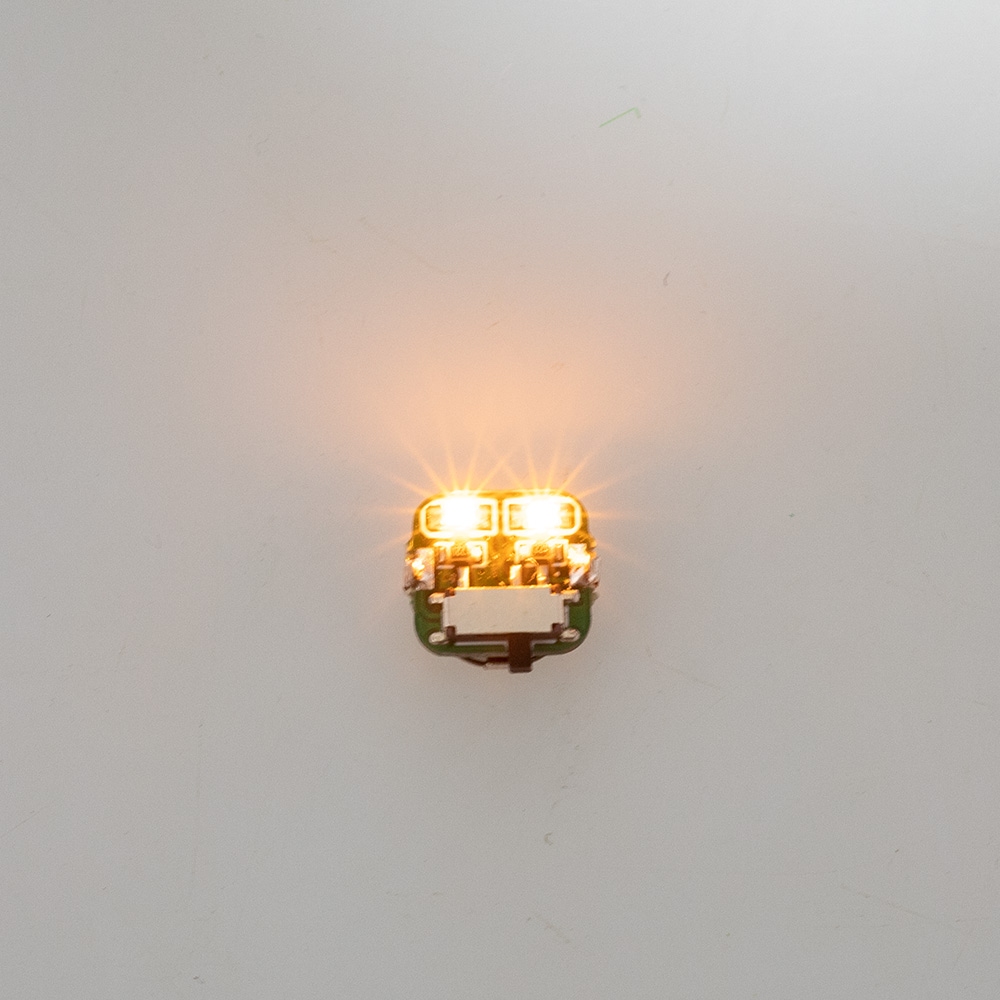 2 stk. enkelt/dobbelt led-lampe med kontaktstyring, ingen magnet nødvendig, flerfarvede valgmuligheder til gør-det-selv-modelbygning: Gul