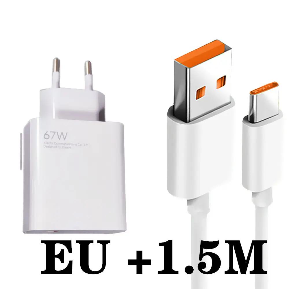 Xiaomi-cargador Turbo Original de 67W, adaptador europeo de carga rápida, Cable Usb tipo C para Redmi Note 13 Pro Mi 13 Lite K60 K60E K50 CIVI 3 2: IT