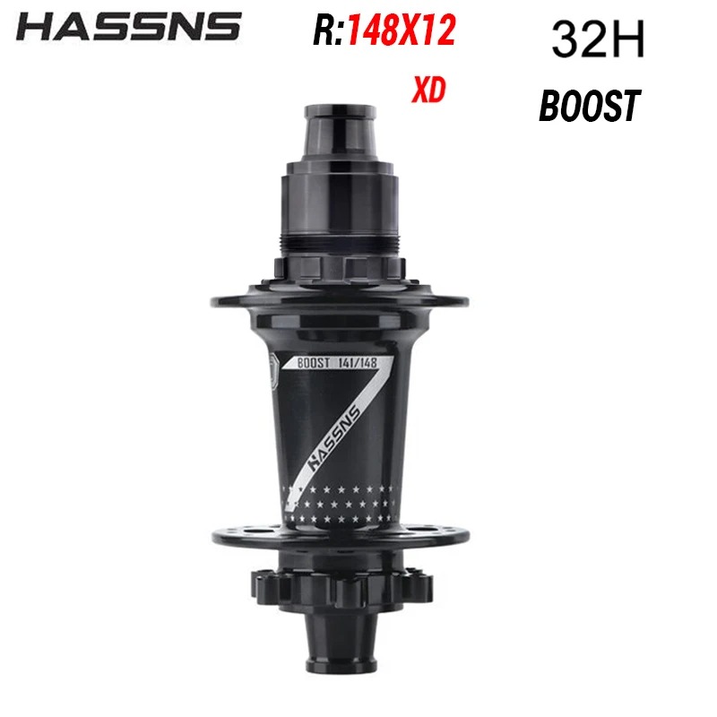HASSNS PRO7 vtt moyeu de vélo BOOST 12x148mm 15x110mm 4 roulements scellés 32H 120T VTT HG/XD/MS 8/9/10/11/12 vitesses: Bourgogne