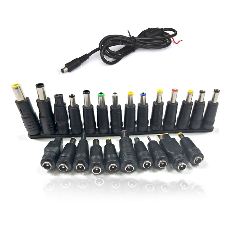 31pcs Universal Laptop DC Power Supply Adapter Connector Plug DC AC Jack Charger Connectors Laptop Power Adapter Conversion Head